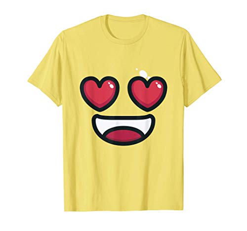 Enamorado Corazón Ojos Emoción Sentimientos Cara Disfraz Camiseta