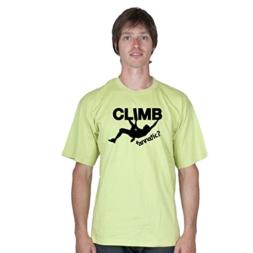 fannatic??- Camiseta Manga Corta Escalada, Verde Lima, Talla L