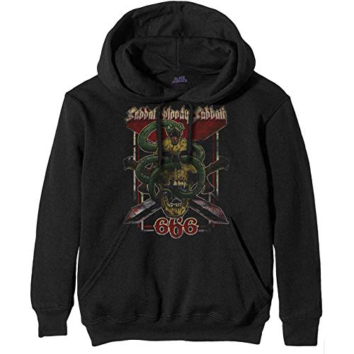 Felpa # L Black Unisex # Bloody Sabbath 666