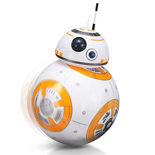 FLLOVE 2.4G de Control Remoto Inteligente Robot de Star Wars Actualiza RC BB8 Robot with Music Sound Figura de acción Regalo Juguetes Bola BB8 a los niños, Color: Sin la Caja Original