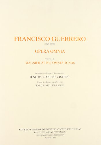 Francisco Guerrero. opera omnia, volumen X