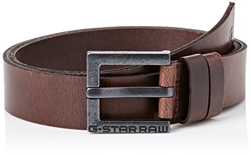 G-STAR RAW Duko Belt Cinturón, Marrón (Dk Brown/Black Metal 8127), 120 para Hombre