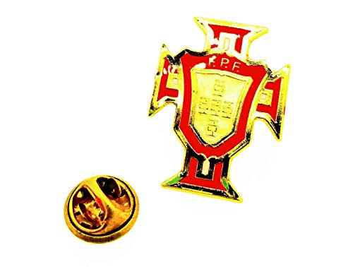 Gemelolandia | Pin de solapa Escudo Selección de Fútbol de Portugal 27x22mm | Pines Originales y Baratos Para Regalar | Para las Camisas, la Ropa o para tu Mochila | Detalles Divertidos