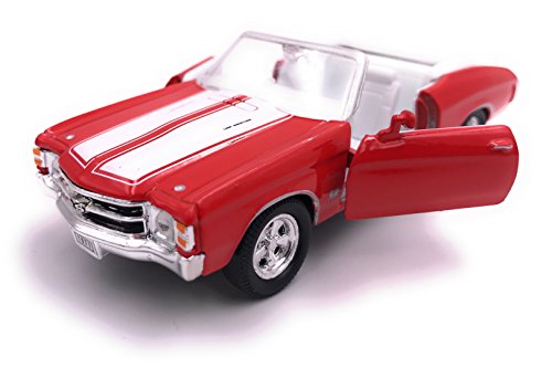 H-Customs Welly 1971 Chevelle SS 454 Modelo de Licencia de Auto Modelo Escala 1:34 Color Aleatorio