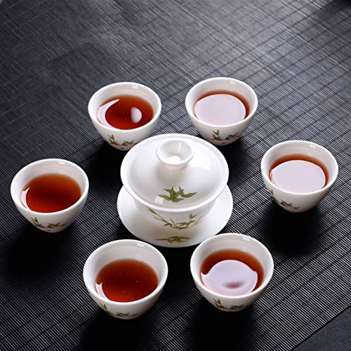 HCO-YU Juegos de té de Porcelana Blanca de cerámica Azul y Blanca Conjuntos de té de la Porcelana con la Taza de Porcelana de Gaiwan Mejores Regalos de China (Color : G)