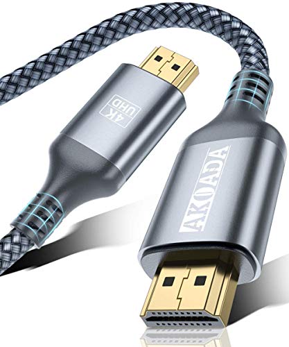 HDMI Cabel, AkoaDa 4K@60Hz Alta Velocidad 18Gbps HDMI 2.0 Cable, Video 4K 2016P HD, 1080P 3D, Blue-Ray, Compatible con Apple TV, Xbox, PS3, PS4, HDTV. HDMI Cable 9m Gris…