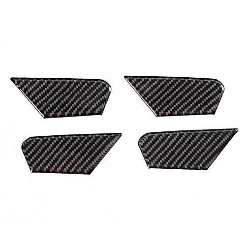 Heitune 4pcs del Coche De Fibra De Carbono Interior De La Puerta Cubierta De La Cavidad De Ajuste Fit Compatible con Alfa Romeo -Giulia 17-19