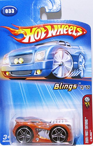 Hot Wheels Mattel 2005-033 First Editions Blings 3/10 1:64 Scale Red L'Bling Die Cast Car #033 by