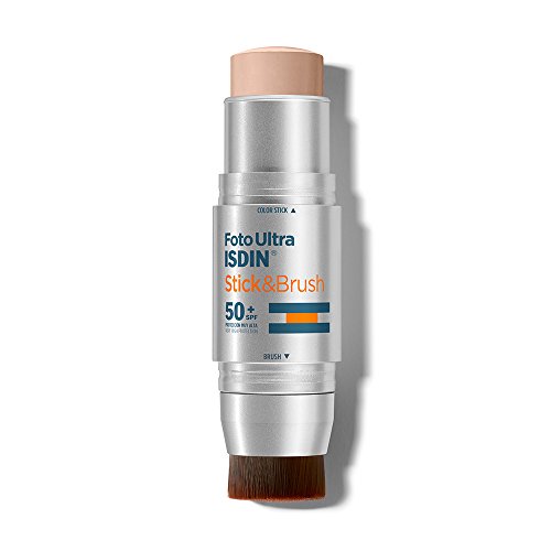 Isdin Foto Ultra Stick & Brush SPF 50+ | Fotoprotector. Protege, cubre y difumina. Especial para Zonas Sensibles y post-procedimiento 1 x 9g