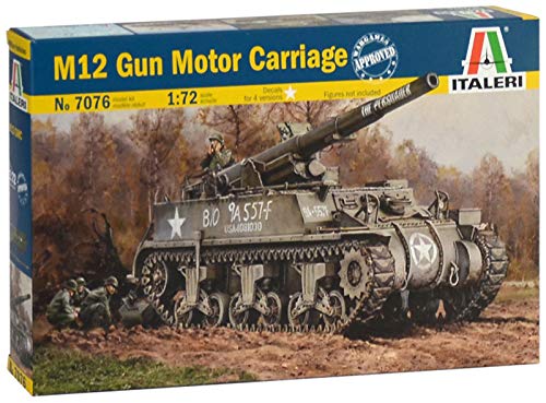 Italeri 7076 Modelo de plástico para Montar Carros Armados M12 Gun Motor Carriage Model Kit Escala 1:72