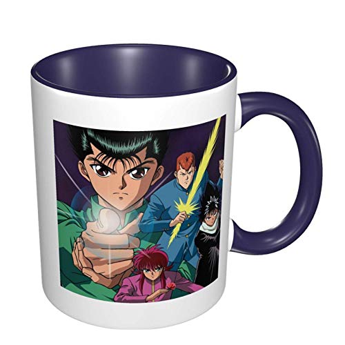 IUBBKI Ihhasd Yu-Yu Hakusho Urameshi Yuusuke Kurama Hiei Anime 3d patrón tazas de café de cerámica