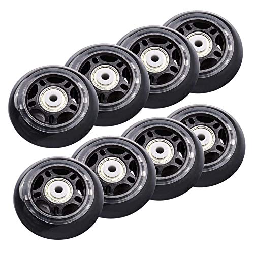 Iycorish Paquete de 8 ruedas de repuesto para patines en línea con ruedas de 70 mm