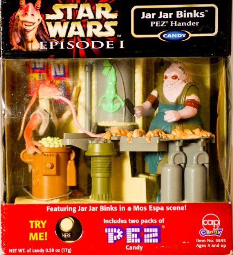 Jar Jar Binks Electronic Pez Dispenser Handler in Mos Espa Scene by cap candy