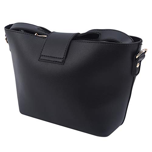 Jinliang - Bolso bandolera ligero y elegante con múltiples bolsillos y correa ajustable, Black (Negro) - Jinliang