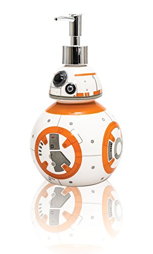 Joy Toy BB-8 - Dosificador de jabón líquido - Material: cerámica - Diseño Multicolor - Dimensiones: 9 x 9 x 19 cm