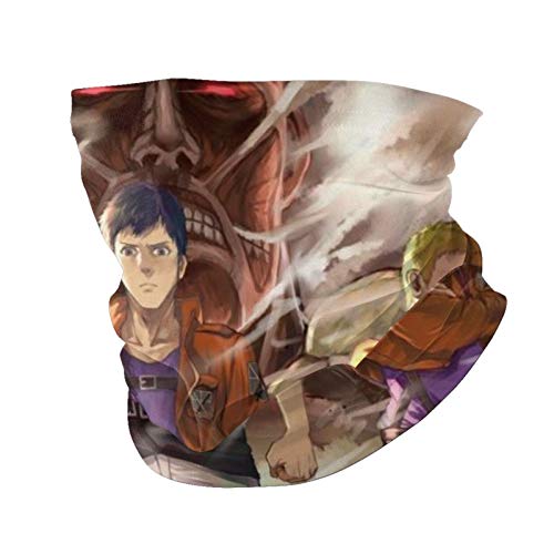 Jwohek Cubierta facial Attack On Titan Cubierta facial blindada Bandana Pasamontañas de microfibra unisex Calentador de cuello Calentador de cuello