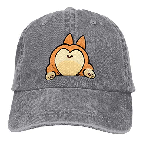 kaifaquqiaoqibaihuodian Trucker Cap KARIMEW Corgi Love-Butt Durable Baseball Cap Hats Adjustable Dad Hat Black Fashion20844