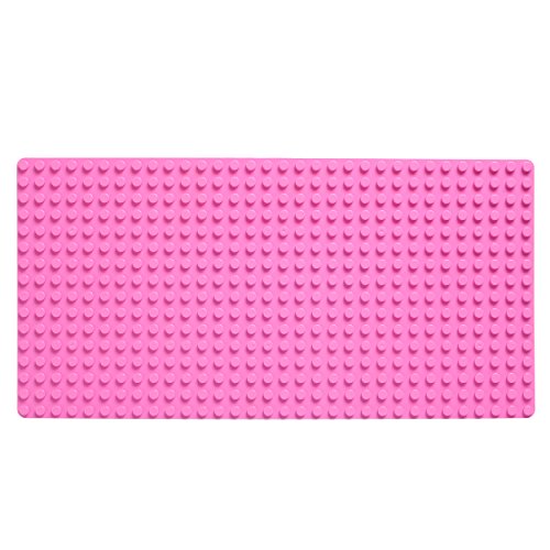 Katara- Placa Base de Construcción Compatible con Lego Duplo, Hubelino, Papimax, Unico, Color Rosa, 51 x 26 cm (1739-3)