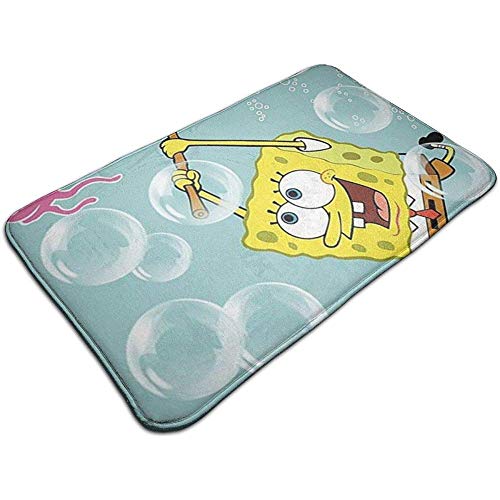 Kay Sam Alfombra de Puerta de Bienvenida Bob Esponja atrapa Medusas Alfombra de Entrada para Interiores y Exteriores Alfombrillas para el Suelo Raspador de Zapatos 15,7 x 23,5 Pulgadas