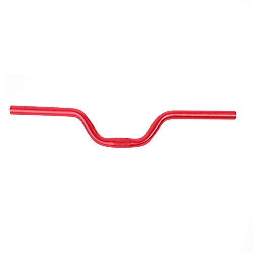 Keenso Manillar de Bicicleta, Bicicleta de montaña de Aluminio Bicicleta de Carretera Manillar Fijo Barra elevadora Manillar 25.4 mm × 520 mm(Rojo)