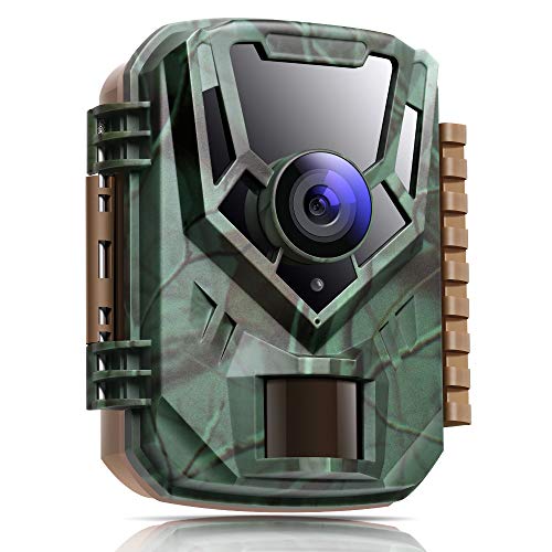 K&F Concept Mini Cámara de Caza 16MP 1080P Full HD Cámara Impermeable de Vigilància Nocturna Trail Cámara con Detector de Movimiento Nocturna para Animales, Salvajes Seguridad en Hogar, Como un Regalo
