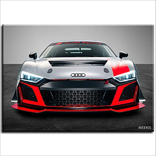 Kit de Pintura Digital Audi R8 LMS GT4 Pintura Salón Cumpleaños Boda Navidad 40X50 (Sin Marco)