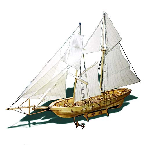 KKmoon Modelo Velero,Juguete de Barco de Vela,Madera,Kits para Bricolaje Montar Ensamblar,Kit de Montaje para Barcos de Vela