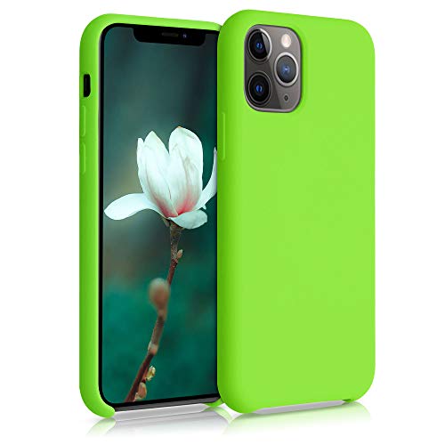 kwmobile Funda Compatible con Apple iPhone 11 Pro - Carcasa de TPU para móvil - Cover Trasero en Amarillo neón