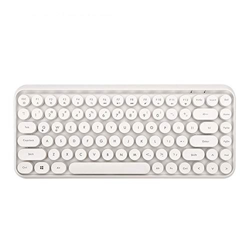 LaLa POP Tableta de Teclado Bluetooth Tablet Tabletop Office Boys and Girls Punk Teclado (Color : White)