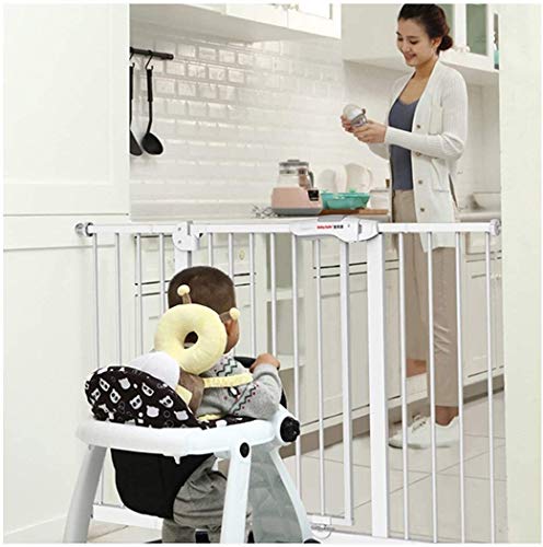 Lanxing De Metal Ajustable Mascotas bebé compuerta de Seguridad de Puerta de la Escalera de Cierre automático con la presión del Montaje expansible Altura 77 cm (Color : White, Size : 315-324cm)