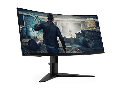 Lenovo G34w-10 - Monitor Gaming curvo de 34.0" WQHD (3440x1440, 21:9, HDMI+DP, FreeSync, 144Hz, 1 ms, 3 lados sin bordes, inclinación y altura ajustable, antirreflejo) - Color Negro