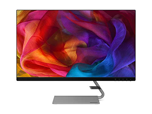 Lenovo Q27q-10 - Monitor Gaming de 27.0" QHD (IPS, FreeSync, 75Hz, 4ms, Puertos DP+HDMI, 3 lados sin bordes con altavoces)- Color Negro