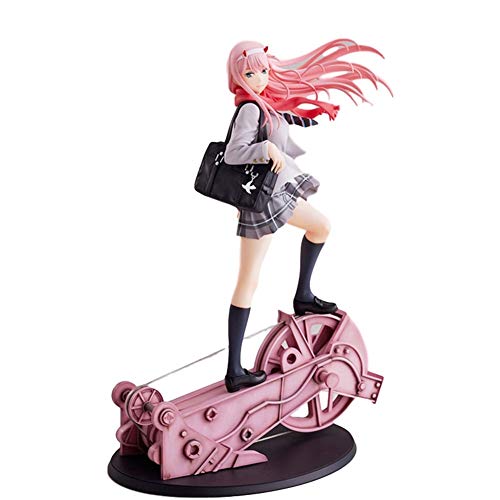 LHZHG Anime Juegos Modelo Animado Muñeca Adornos Zero Two CÓDIGO ：002 Darling in The FRANXX Anime Figura 28cm-Estatuilla Decoración Adornos Coleccionables Juguete Animaciones Modelo de Personaje