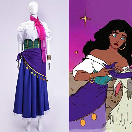 LJYNB Halloween El jorobado de Notre Dame   Disfraz de mujer gitana Esmeralda Juego de rol de ópera Vestido de Notre-Dame de Paris Esmeralda L Esmeralda