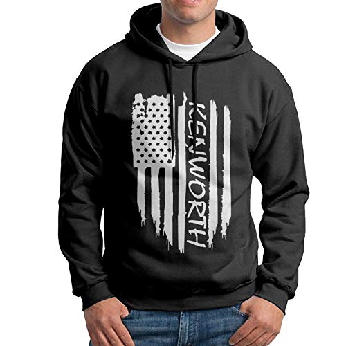 LKQTH Sudadera con capucha para hombre con la bandera americana Kenworth