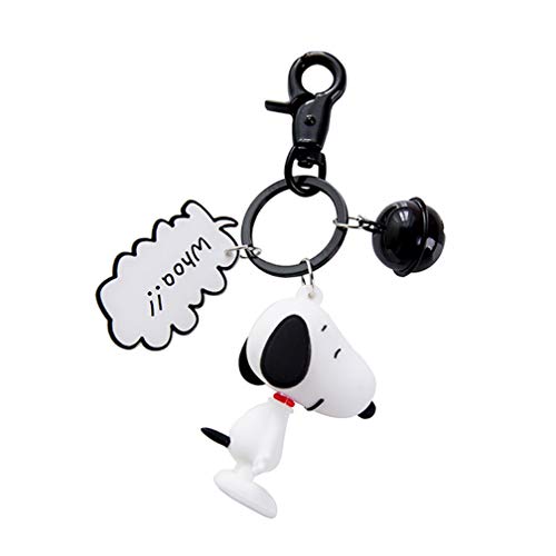 Llavero con colgante de cadena de mujer con diseño de Snoopy