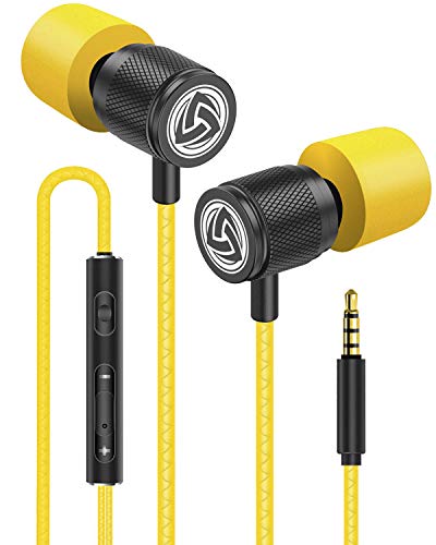 LUDOS Ultra Auriculares con Micrófono y Cable, Máxima Comodidad, Sonido Cristalino, Agudos y Graves Equilibrados, Nueva Espuma Viscoelástica, Cable Duradero, Graves, Control de Volumen