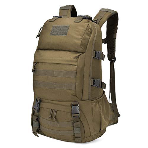 Mardingtop 40L Mochila Táctica Militar Mochilla Assault MOLLE Bolsa de Emergencia Mochilas de Senderismo para Trekking, Montañismo, Camping, Caqui