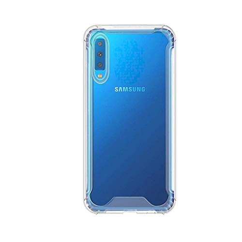 Mb Accesorios Funda de Silicona Transparente Anti-choques y Anti-arañazos para Samsung Galaxy A7 (2018) con Esquinas y cámara Trasera reforzadas, Silicona Gel TPU de Alta Resistencia.