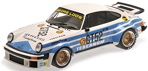 Minichamps – 155766452 – Coche en Miniatura – Porsche 934 – 300 km Nurburgring 1976 – Escala 1:18 Blanco/Azul