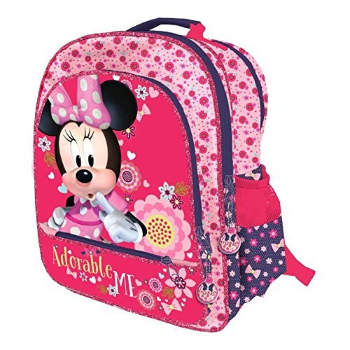 Mochila Minnie, modelo"Adorable ME". Con 2 cremalleras. Apta para carro. Medidas: 35x44x17 cms. aprox.