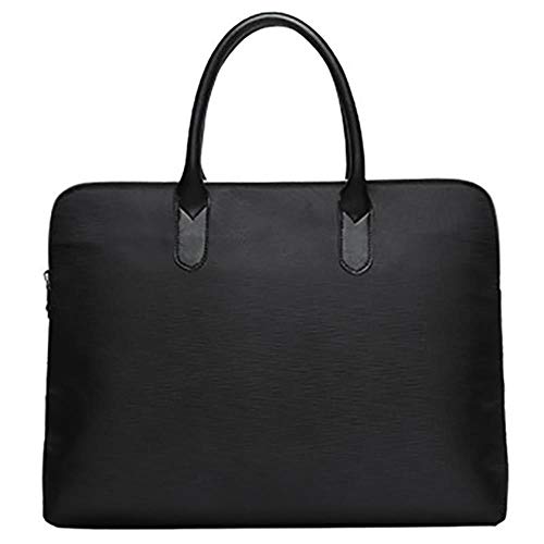 Moda Simple Famosa Marca De Negocios De Los Hombres De Negocios Maletín Bolsa De Cuero De Lujo Para Portátil Bolso De Hombre Bolso De Hombro Bolsa, Black (Negro) - zxczcx