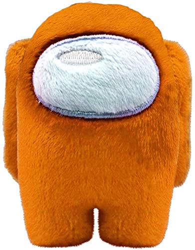 MORANGO Peluches Among Us, Plush Crewmate Among Us Matanza de Hombre Lobo Espacial, muñeco de Personaje del Juego - 20 cm (Naranja)