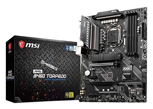 MSI mag B460 Torpedo - Placa Base Arsenal (10th Gen Intel Core, LGA 1200 Socke, DDR4, CF, Doble Ranura M.2, USB 3.2 Gen 1x7, Type-C, 2.5G LAN, DP/HDMI)