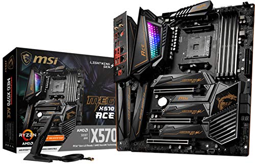 MSI MEG X570 Ace - Placa Base Enthusiast Gaming (Chipset AMD X570, DDR4, Audio Boost, Intel Lan, Socket AM4, Wi-Fi, Soporta AMD Pocesadores) Color Negro