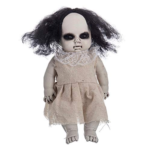 Muñeca diabólica de Halloween Beige de Tela de 16x9x30 cm - LOLAhome
