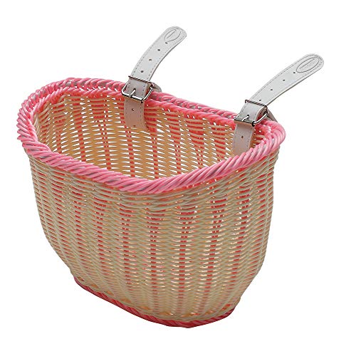 Mv-Tek Round - Cesta para niña, Color Crema/Rosa, 14 x 17 x 15 cm