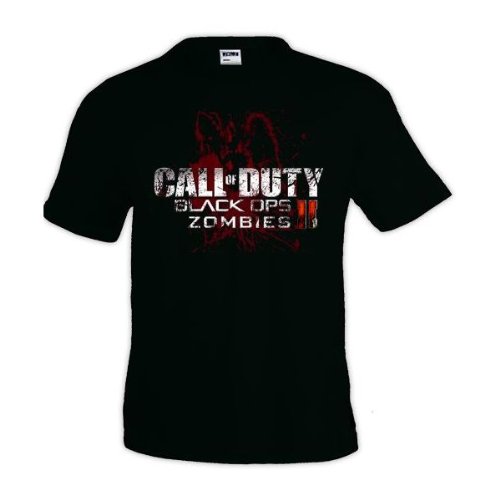 Mx Games Camiseta Call of Duty Black Ops II Zombies Manga Corta (Talla: TallaXS Unisex Ancho/Largo [49cm/62cm] Aprox)