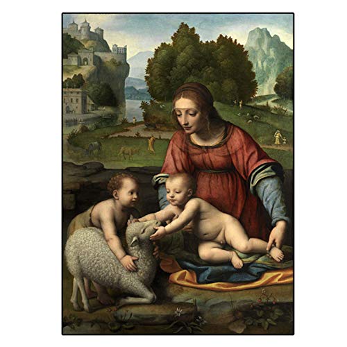 Mxibun Conjunto De Pintura De Lienzo Clásica Madre Sosteniendo Bebé Famoso Habitación De Niños Decoración De Cabecera Póster-24X36 Pulgadas Sin Marco