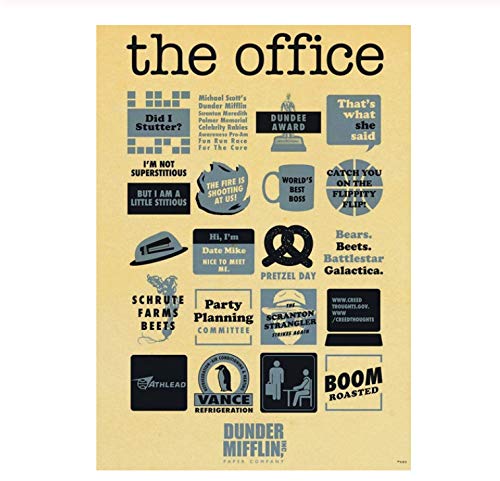 MXIBUN Serie de televisión The Office Retro Poster Kraft Paper Vintage Poster Impresiones para Bar y decoración del hogar 30 * 42 cm sin Marco